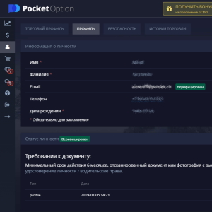 How to Set Up or Delete a Profile in Pocket Option