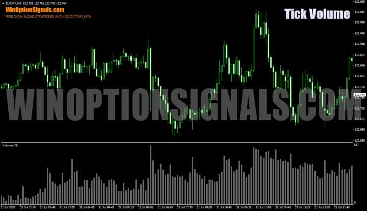 Tick ​​volumes for binary options in MT4