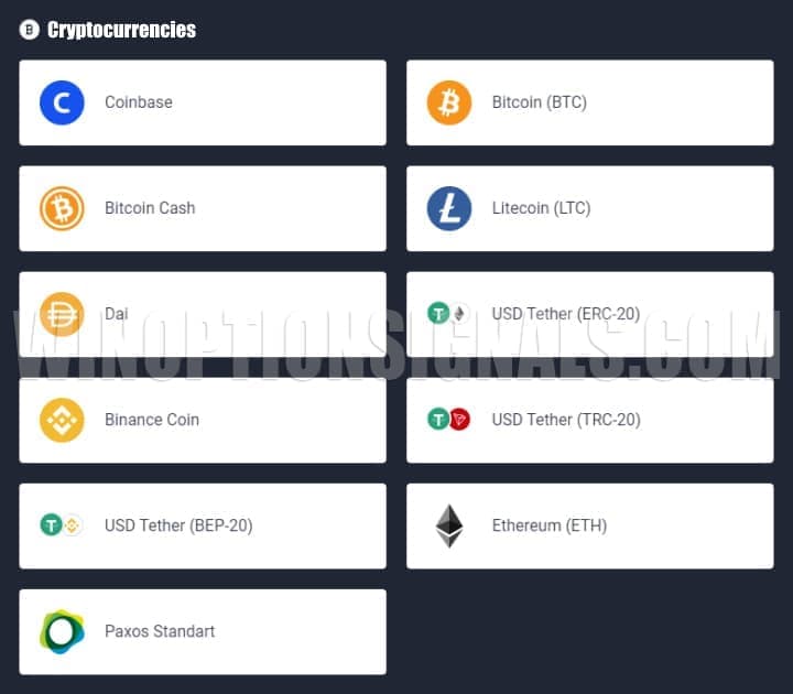 cryptocurrencies available on quotex