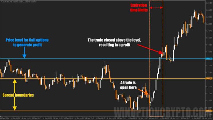 example of a binary option transaction, above level