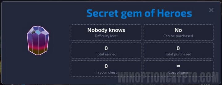 description of secret crystal in pocket option