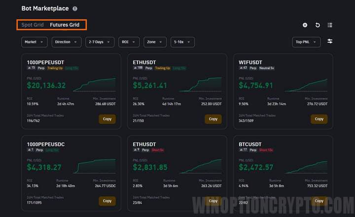 Subscribe to a trading bot