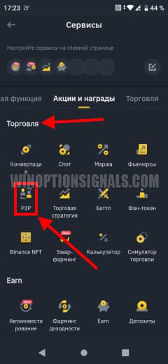 p2p in the application
