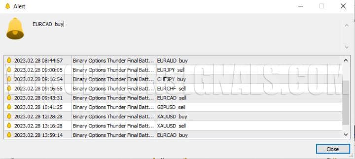 Binary Thunder signals