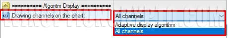 Setting up display modes in auto trend channels