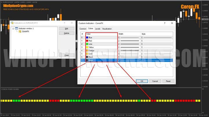 settings in coron fx