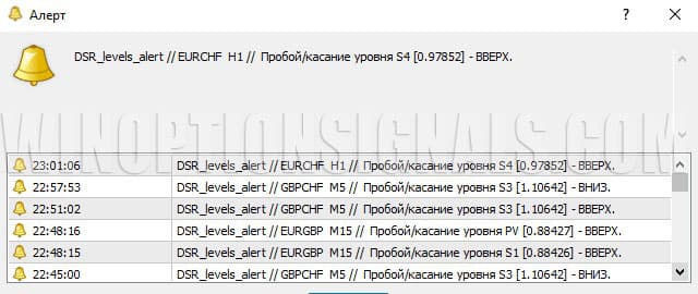 sound notification options in DSR levels