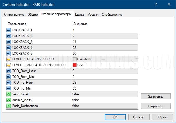 XMR Indicator settings