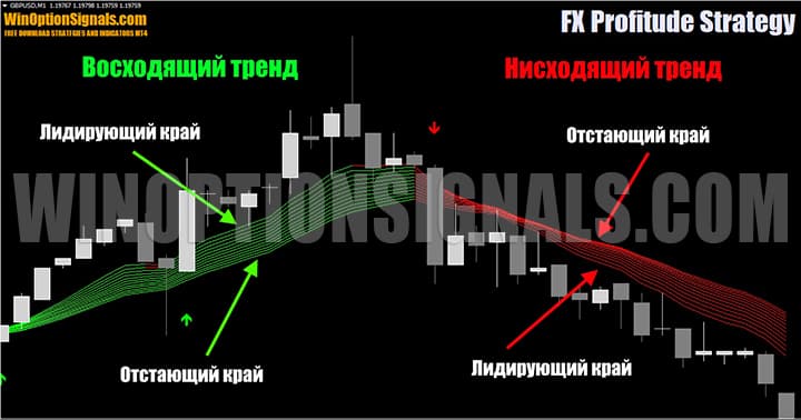 Determining the trend using the FPT Array indicator in the FX Profitude strategy