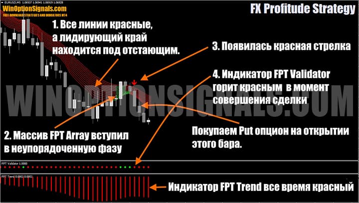 Example of buying a Put option in FX Profitude