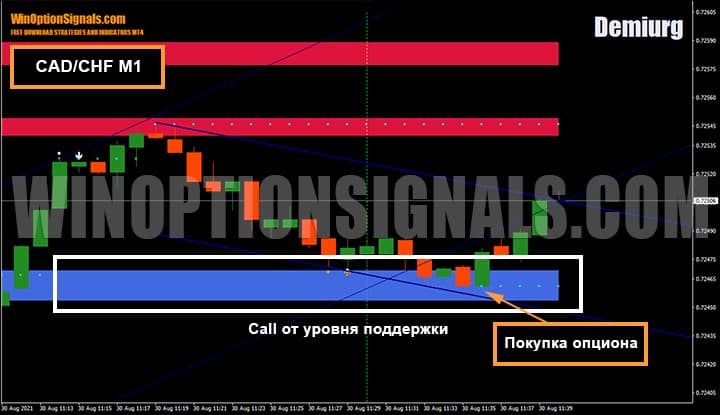 Buying a Call option on the CAD/CHF currency pair